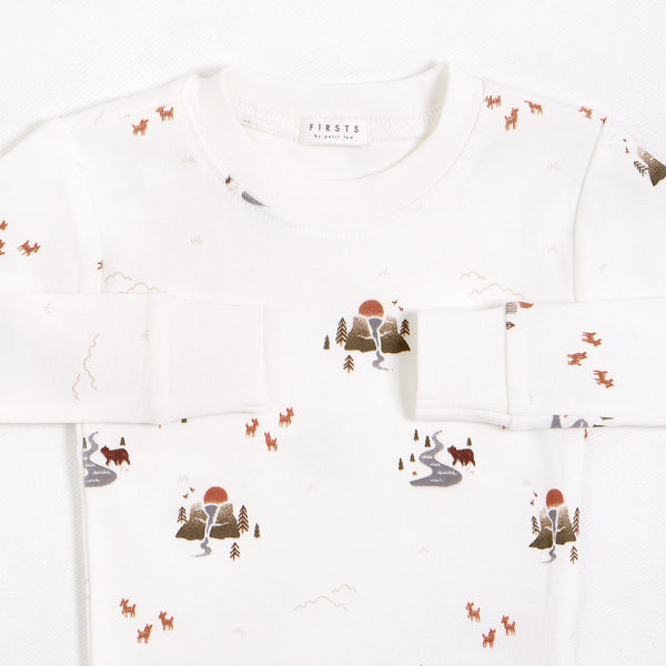 Ensemble pyjama 2 pièces à imprimés de paysages pour bébé