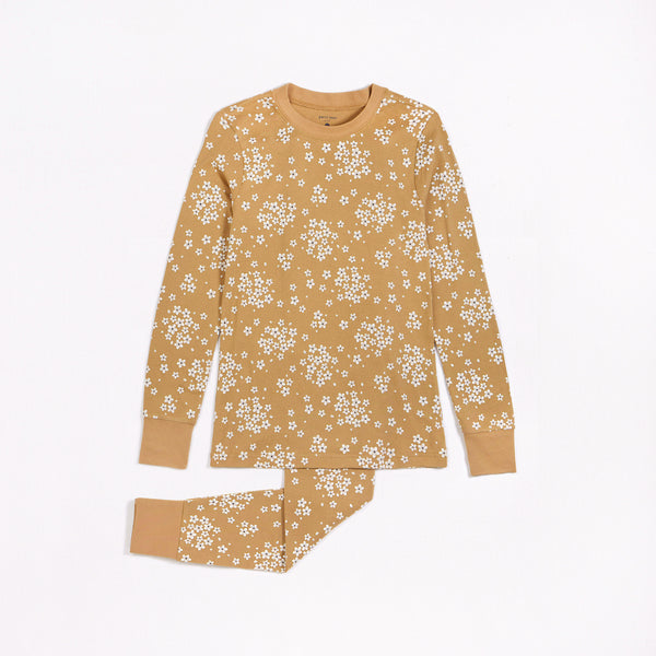 Ensemble pyjama marron à imprimés de fleurs d’automne - à partir